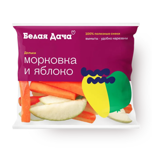 Фото Морковка и яблоки дольки «Белая Дача»