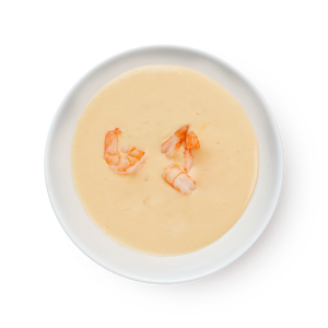 Фото Суп-пюре сырный с креветками «Азбука вкуса»