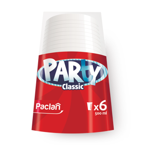 Фото Стакан одноразовый Paclan Party Classic 500 мл прозрачный