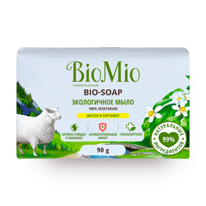 Фото Мыло туалетное BioMio Bio-Soap Литсея и бергамот