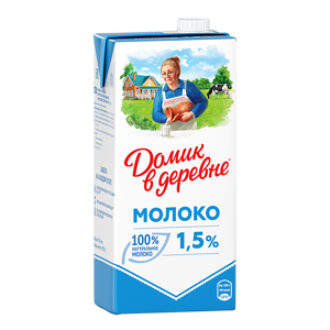 Фото Молоко «Домик в деревне» 1,5% ультрапастеризованное