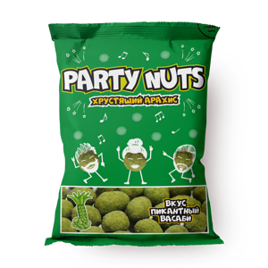 Фото Хрустящий арахис Party Nuts Пикантный васаби