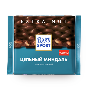 Фото Шоколад Ritter Sport Extra Nut тёмный с цельным миндалём