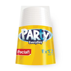 Фото Стакан одноразовый Paclan Party EveryDay 200 мл белый