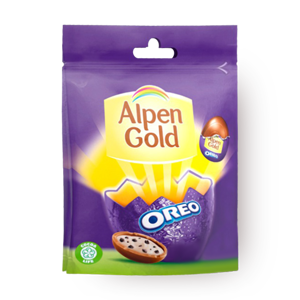 Фото Шоколад фигурный Alpen Gold Яйца с кусочками печенья Oreo