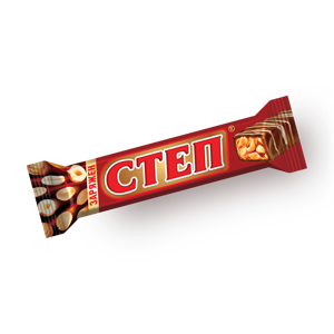 Фото Батончик шоколадный «Золотой степ» с арахисом и нугой