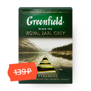 Фото Чай чёрный Greenfield Earl Grey в пирамидках