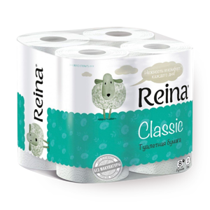 Фото Туалетная бумага Reina Classic белая 2 слоя