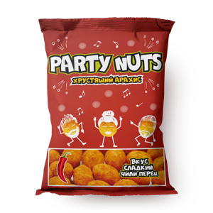 Фото Хрустящий арахис Party Nuts Сладкий чили перец
