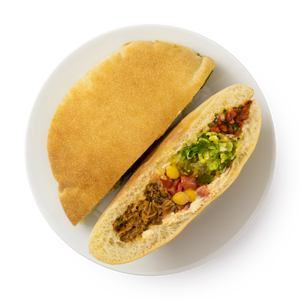 Фото Большой пита-сэндвич куриное филе-соус шрирача «Братья Караваевы»