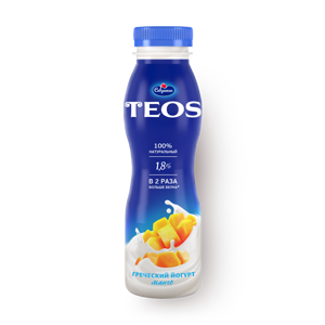 Фото Йогурт питьевой «Савушкин» Teos греческий 1,8% Манго