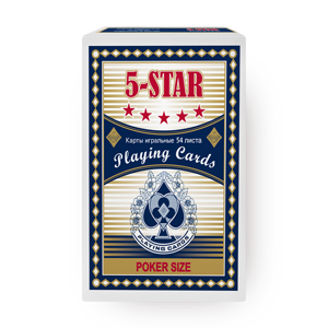 Фото Карты игральные 5-star Poker Size, 54 карты 