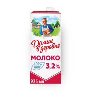 Фото Молоко «Домик в деревне» 3,2%