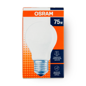 Фото Лампа накаливания Osram Classic A FR 75W 230V E27 тёплый свет